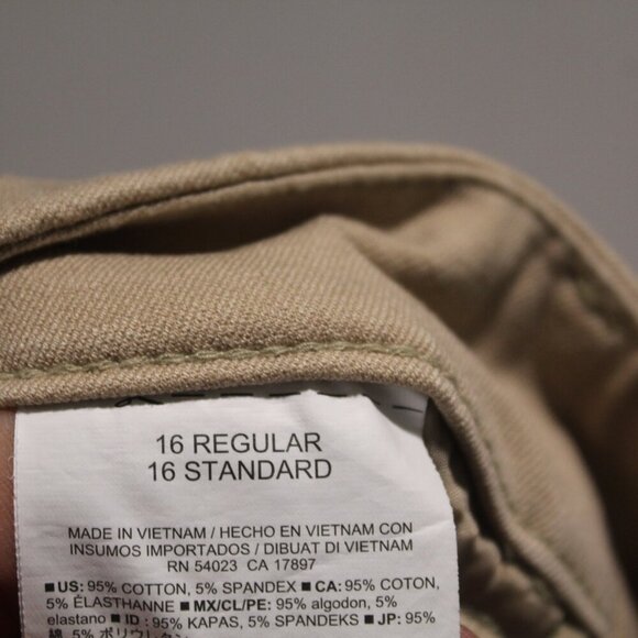 Old Nacy Women Beige Chino Pants Pixie Mid Rise Size 16 - Picture 8 of 9